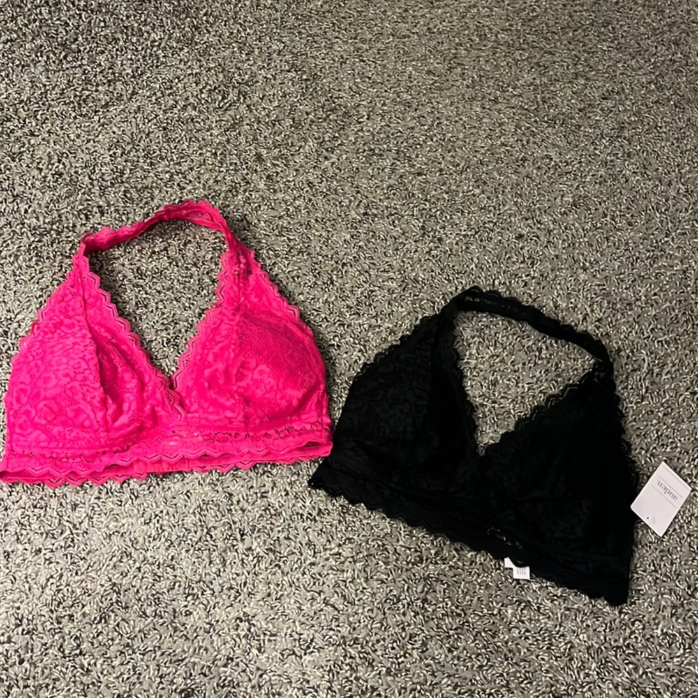 2 Auden Lacey bralettes size medium both new,  one NWT